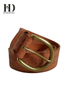 Brown Wide Leather Women Belt