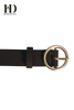 Brown vegan leather belts for women