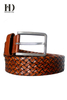 Light Brown Braided Belt for Men