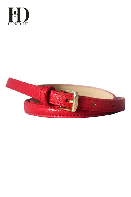 Fashion red waist PU belt for women