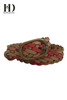 Women's Braided Leather Belt With Anti Brass Buckle