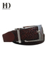 Maroon Braided Leather Belts for Men