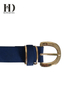 Blue vegan leather belts for women