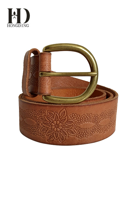 Brown Wide Leather Women Belt