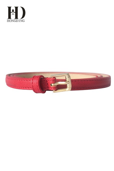 Fashion red waist PU belt for women