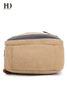 HongDing Light Coffee Fashion All-Match Canvas Chest Bags Shoulder Bags for Men