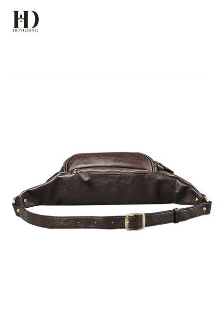 HongDing High-Quality PU Leather Men’s Waist Bags with Large Capacity
