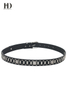 HongDing Black Retro Rivet PU Belts with Pin Buckle Three Pieces of Belts for Women