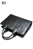HongDing Black High Quality Crazy Horse Leather PU Handbags for Men