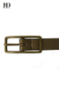  HongDing Bronze Hollow-Out Women PU Belt With Central Bar Buckle
