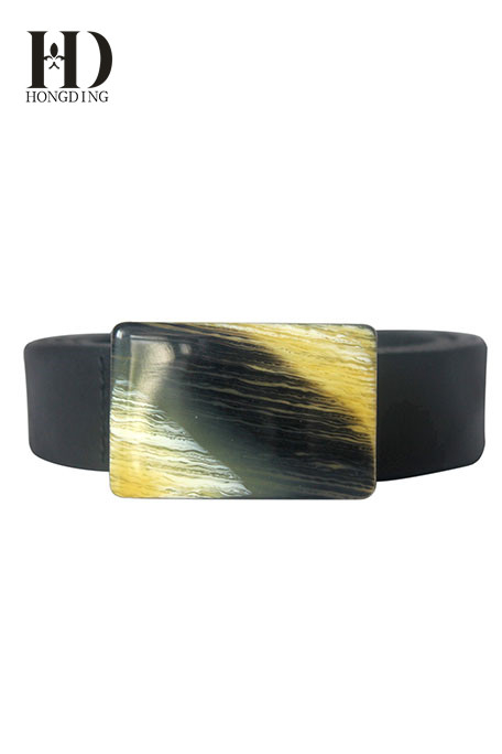 Black vegan leather belts for men