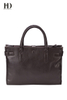 HongDing Coffee Fashion Soft PU Leather Handbags Leisure Business Shoulder Bags for Men