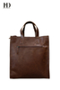 HongDing Coffee Retro Business Crazy-Horse PU Leather Handbags and Messenger Bags for Men