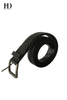 HongDing Black Veg Bonded Leather Braided Belts with Pin Buckle for Men