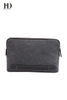 HongDing Grey Big Capacity High-Quality Canvas Handbags with Smooth Zipper for Men
