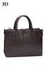 HongDing Coffee Fashion Soft PU Leather Handbags Leisure Business Shoulder Bags for Men