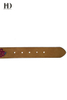 HongDing Tan Classical Fashion Embroidery Women PU Belt With Pin Buckle