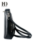 Black leather shoulder bag