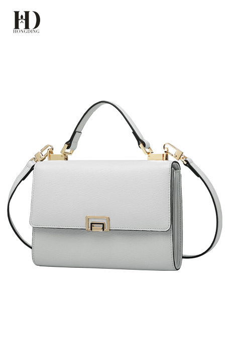 HD Colorful Genuine Leather Women’s Handbags with Adjustable Shoulder Strap and Exquisite Decoration