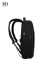 HongDing Black Oxford Fabric Chargeable Backpacks with Large Capacity for Men