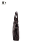 HongDing Coffee Fashion Soft PU Leather Handbags Leisure Business Shoulder Bags for Men