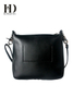 Black leather shoulder bag