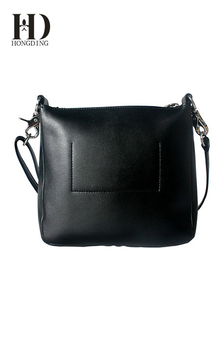 Black leather shoulder bag