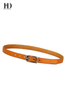 HongDing Claybank Genuine Cowhide Leather Belts with Retro Alloy Buckle for Men and Women