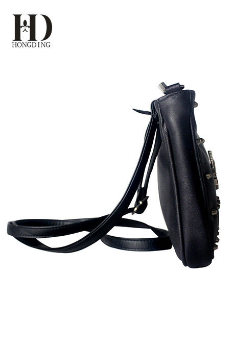 Black leather Fashion handbag