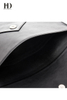 HongDing Black Envelope Type Design and Metal Style Genuine Leather Clutch Purses For Women
