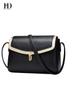 HongDing Blue or Black Genuine Cowhide Leather Shoulder Bags for Women