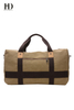 HongDing Khaki Big Capacity Shoulder Bags Canvas Travel Handbags for Men