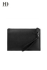 HongDing Black Stylish Business Saffiano Cowhide Leather Handbags File Bags for Men