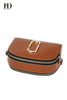 HongDing Brown Oil Wax Genuine Cowhide Leather Women’s Shoulder Bags