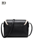 HongDing Blue or Black Genuine Cowhide Leather Shoulder Bags for Women
