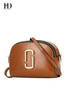 HongDing Brown Oil Wax Genuine Cowhide Leather Women’s Shoulder Bags