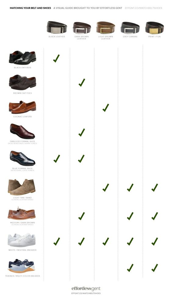 Introducing which styles of shoes each color can match