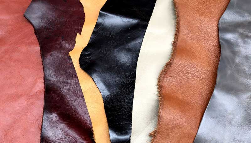 Image showing the comparison between raw leather and treated leather