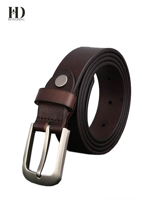 Men's Leather Belt Dark Brown