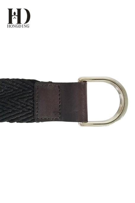 Men's Fabric Belt With D-ring Buckle