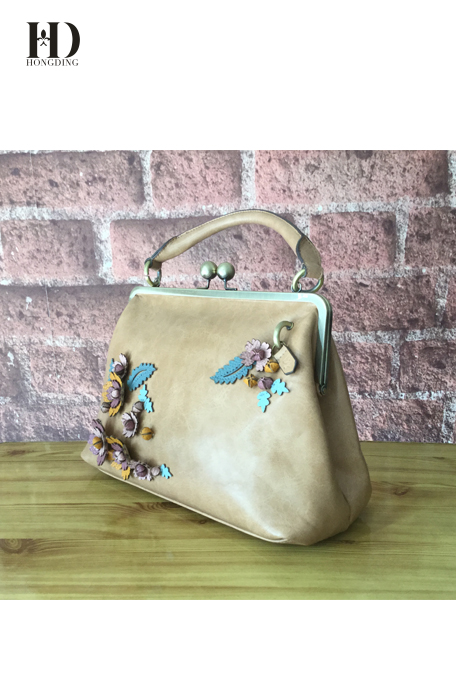 HongDing Brown PU Leather Women Handbag