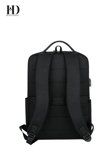 HongDing Black Oxford Fabric Chargeable Backpacks with Large Capacity for Men