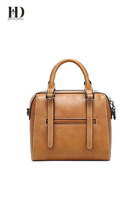 HongDing Caramel Color High-Quality PU Leather Handbags with Shoulder Strap for Women
